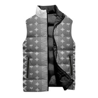 Black Samoa Malu Tattoo Inspired Sleeveless Puffer Jacket LT05 - Polynesian Pride
