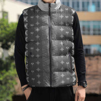 Black Samoa Malu Tattoo Inspired Sleeveless Puffer Jacket LT05 - Polynesian Pride