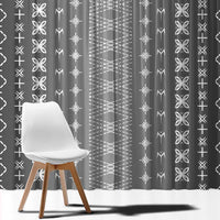 Black Samoa Malu Tattoo Inspired Window Curtain LT05 - Polynesian Pride