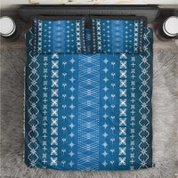 Blue Samoa Malu Tattoo Inspired Bedding Set LT05 Blue - Polynesian Pride