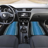 Blue Samoa Malu Tattoo Inspired Car Mats LT05 Set 2pcs - Front Blue - Polynesian Pride