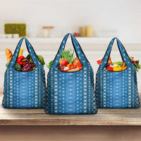 Blue Samoa Malu Tattoo Inspired Grocery Bag LT05 3-pack One Size Blue - Polynesian Pride