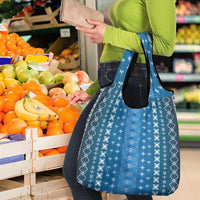 Blue Samoa Malu Tattoo Inspired Grocery Bag LT05 - Polynesian Pride