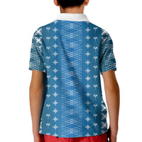 Blue Samoa Malu Tattoo Inspired Kid Polo Shirt LT05 - Polynesian Pride