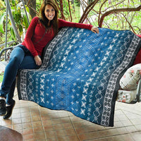 Blue Samoa Malu Tattoo Inspired Quilt LT05 - Polynesian Pride