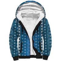 Blue Samoa Malu Tattoo Inspired Sherpa Hoodie LT05 Unisex Blue - Polynesian Pride