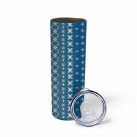 Blue Samoa Malu Tattoo Inspired Skinny Tumbler LT05 - Polynesian Pride