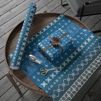 Blue Samoa Malu Tattoo Inspired Wrapping Paper