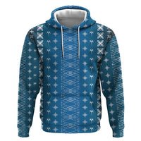 Blue Samoa Malu Tattoo Inspired Zip Hoodie - Polynesian Pride