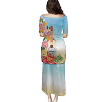 National Ukulele Day Family Matching Puletasi and Hawaiian Shirt Tropical Vibe