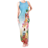 National Ukulele Day Tank Maxi Dress Tropical Vibe