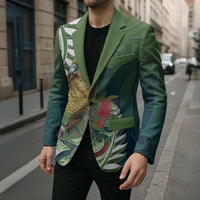 New Zealand Kea Bird Blazer With Maori Koru Fern - Polynesian Pride