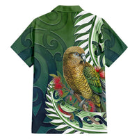 New Zealand Kea Bird Family Matching Puletasi and Hawaiian Shirt With Maori Koru Fern - Polynesian Pride