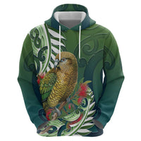 New Zealand Kea Bird Hoodie With Maori Koru Fern LT05 - Polynesian Pride