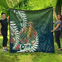 New Zealand Kea Bird Quilt With Maori Koru Fern LT05 - Polynesian Pride
