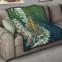 New Zealand Kea Bird Quilt With Maori Koru Fern LT05 - Polynesian Pride