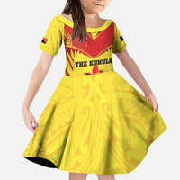 Papua New Guinea Rugby Custom Family Matching Short Sleeve Bodycon Dress and Hawaiian Shirt Kumuls Heritage