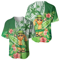 Aloha Hawaii St Patrick's Day Baseball Jersey Polynesian Style