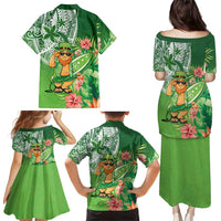 Aloha Hawaii St Patrick's Day Family Matching Puletasi and Hawaiian Shirt Polynesian Style LT05 - Polynesian Pride