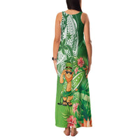 Aloha Hawaii St Patrick's Day Family Matching Tank Maxi Dress and Hawaiian Shirt Polynesian Style