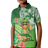 Aloha Hawaii St Patrick's Day Kid Polo Shirt Polynesian Style