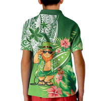 Aloha Hawaii St Patrick's Day Kid Polo Shirt Polynesian Style