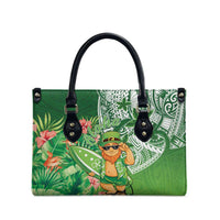 Aloha Hawaii St Patrick's Day Leather Bag Polynesian Style