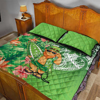 Aloha Hawaii St Patrick's Day Quilt Bed Set Polynesian Style