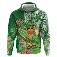 Aloha Hawaii St Patrick's Day Zip Hoodie Polynesian Style
