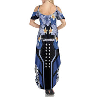 French Polynesia Tuamotu Archipelago Family Matching Summer Maxi Dress and Hawaiian Shirt Polynesian Pattern Unique Style LT05 - Polynesian Pride