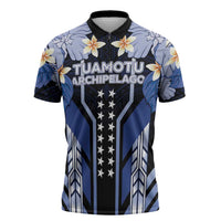 French Polynesia Tuamotu Archipelago Zipper Polo Shirt Polynesian Pattern Unique Style