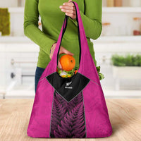 New Zealand Fern Rugby Grocery Bag Pink Maori Pattern LT05 - Polynesian Pride