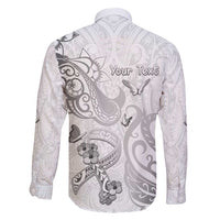 Personalised Brain Cancer Awareness Family Matching Tank Maxi Dress and Hawaiian Shirt Ribbon Polynesian Pattern