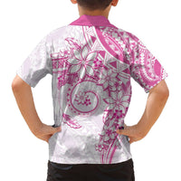 Polynesian Pattern With Plumeria Flowers Hawaiian Shirt Pink LT05 - Polynesian Pride