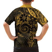 Polynesian Sunset Plumeria Hawaiian Shirt Gold Polynesian Tattoo LT05 - Polynesian Pride
