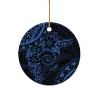 Polynesian Sunset Plumeria Ceramic Ornament Navy Polynesian Tattoo