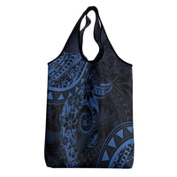 Polynesian Sunset Plumeria Grocery Bag Navy Polynesian Tattoo