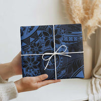 Polynesian Sunset Plumeria Wrapping Paper Navy Polynesian Tattoo - Polynesian Pride