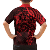 Polynesian Sunset Plumeria Hawaiian Shirt Red Polynesian Tattoo LT05 - Polynesian Pride