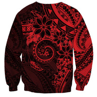 Polynesian Sunset Plumeria Sweatshirt Red Polynesian Tattoo LT05 - Polynesian Pride