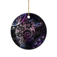 Polynesian Sunset Plumeria Ceramic Ornament Galaxy Polynesian Tattoo