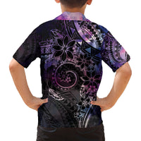 Polynesian Sunset Plumeria Family Matching Summer Maxi Dress and Hawaiian Shirt Galaxy Polynesian Tattoo