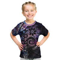 Polynesian Sunset Plumeria Kid T Shirt Galaxy Polynesian Tattoo LT05 Galaxy - Polynesian Pride