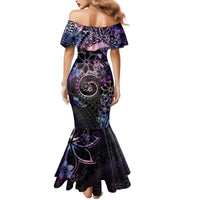 Polynesian Sunset Plumeria Mermaid Dress Galaxy Polynesian Tattoo LT05 - Polynesian Pride