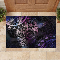 Polynesian Sunset Plumeria Rubber Doormat Galaxy Polynesian Tattoo