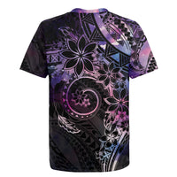 Polynesian Sunset Plumeria Rugby Jersey Galaxy Polynesian Tattoo