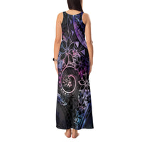 Polynesian Sunset Plumeria Tank Maxi Dress Galaxy Polynesian Tattoo LT05 - Polynesian Pride
