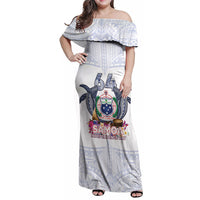 Samoa Independence Day Family Matching Off Shoulder Maxi Dress and Hawaiian Shirt Samoa United For A New Beginning