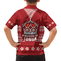 Tonga King Tupou VI Day Kid Hawaiian Shirt Traditional Tongan Kupesi Pattern LT05 - Polynesian Pride