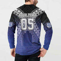Custom Fiji Drua Button Sweatshirt Fijian Tapa Pattern LT05 - Polynesian Pride